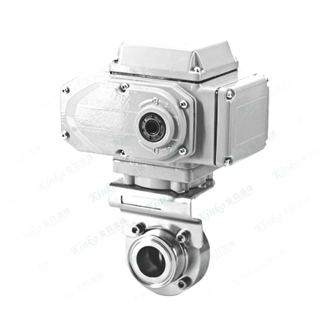 Sanitary electric butterfly valve
