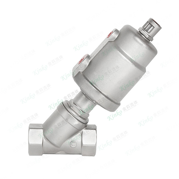 All-stainless steel pneumatic welded angle seat valve