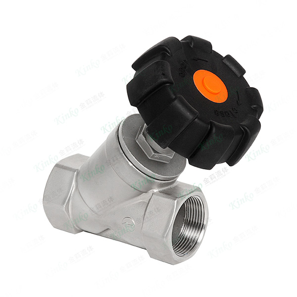 Manual internal thread angle seat valve