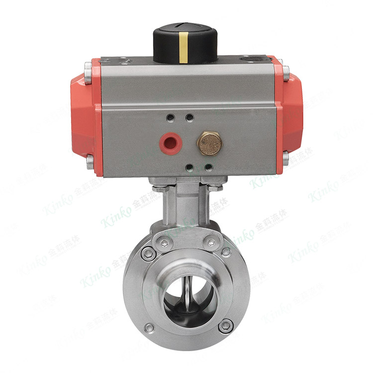 Pneumatic welding butterfly valve