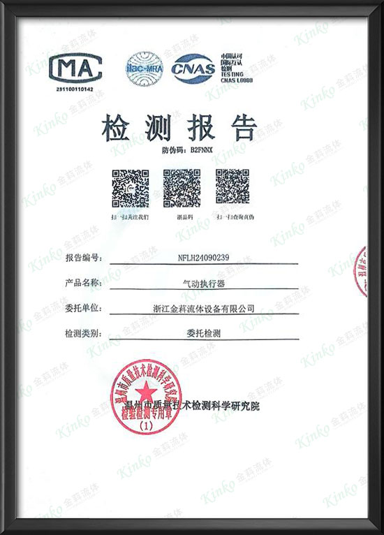 Pneumatic actuator IP68 certification -1